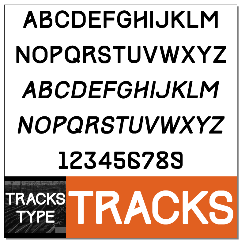 Tracks Font by Gumpita Rahayu