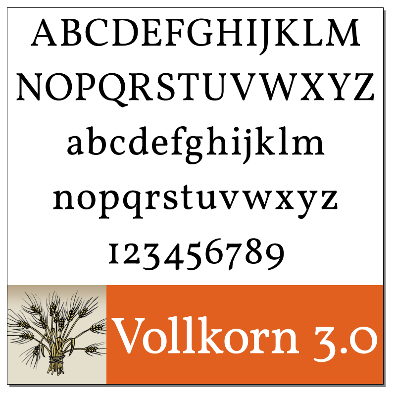 Vollkorn 3.0 Font by Friedrich Althausen