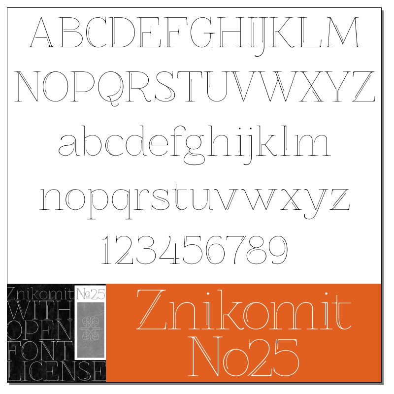 Znikomit№25 Font by Grzegorz Luk