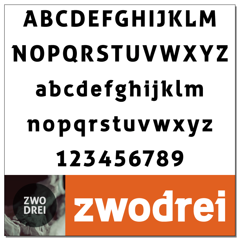 zwodrei Font by Lukas Bischoff