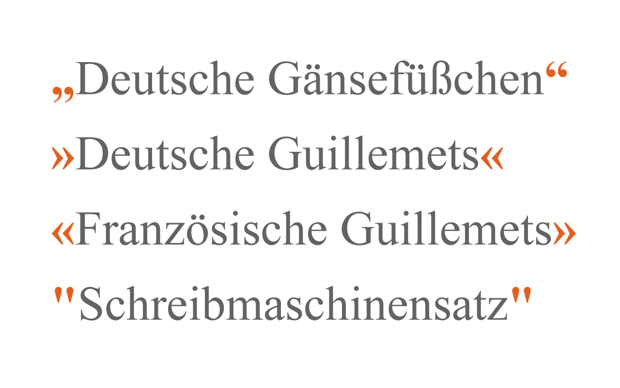 Anfuehrungszeichen Versionen