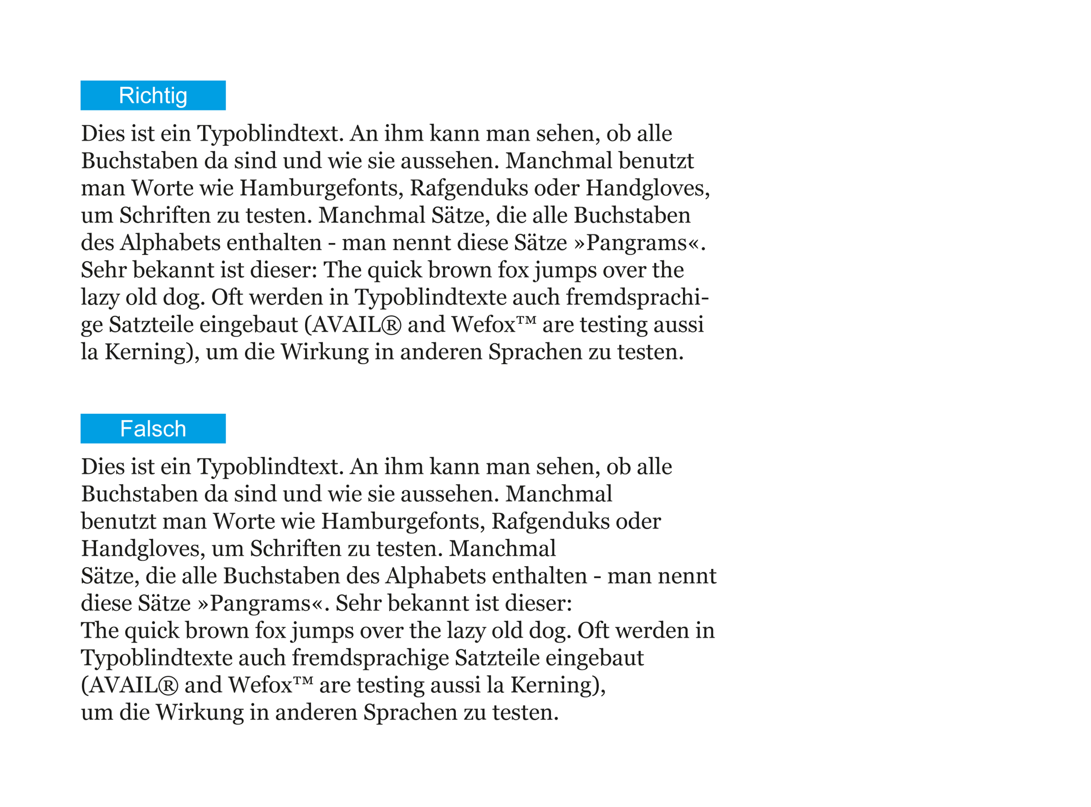 Typografie Tipps 7 Flattersatz