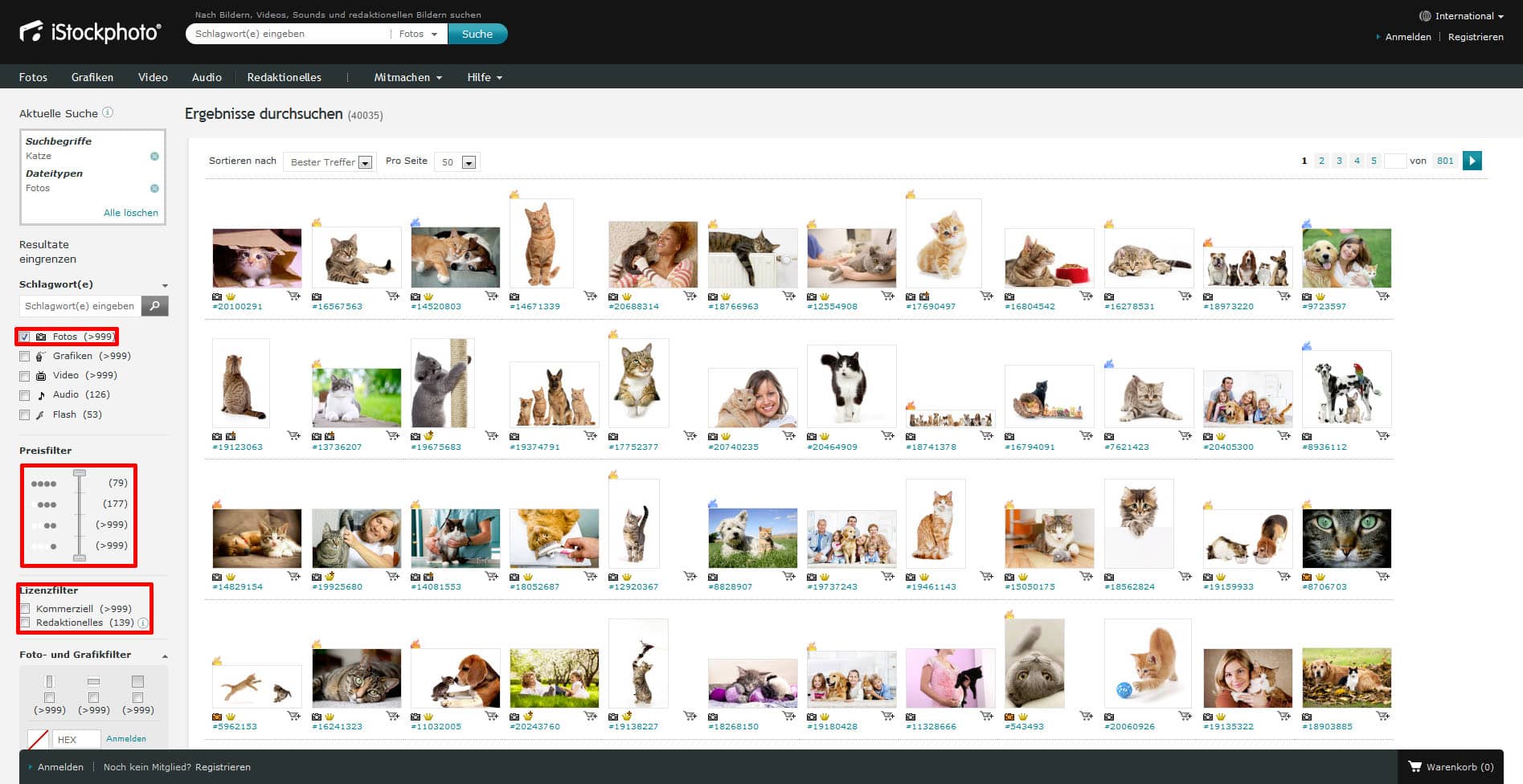 Informationen zur iStockphoto Bilddatenbanken