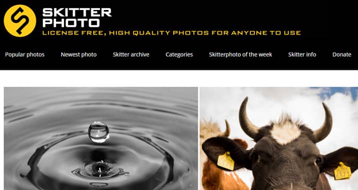 Skitterphoto homepage