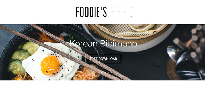 Foodiesfeed homepage