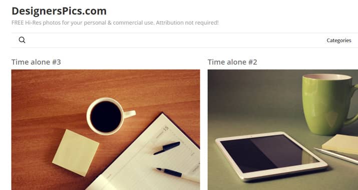 Designerspics homepage