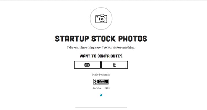 Startupstockphotos homepage