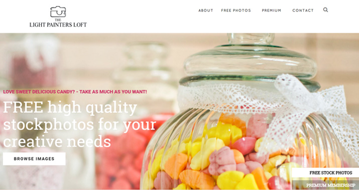 The Light Painters Loft homepage