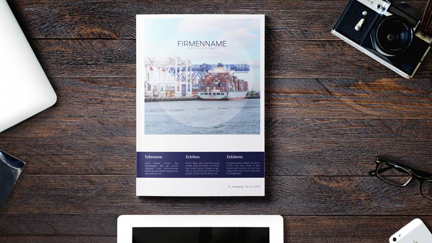 Mitarbeiterzeitung mit InDesign Template 1 Cover