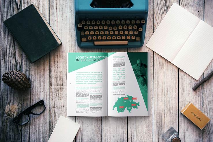 Mitarbeiterzeitung mit InDesign Template 2 Innenseite Teil 1