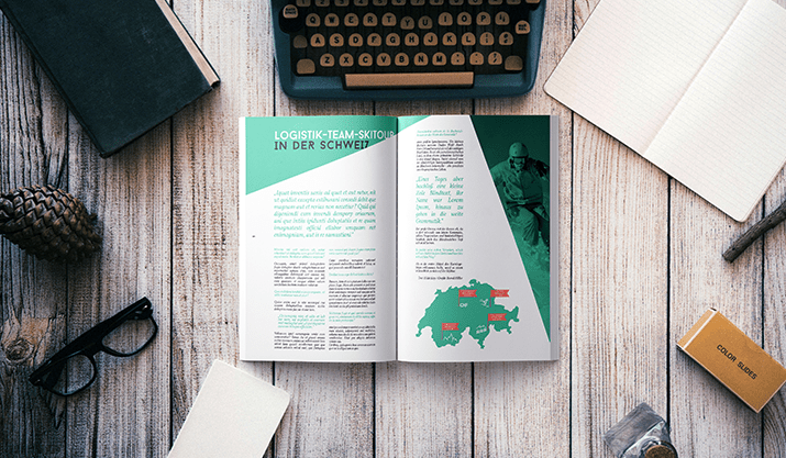 Mitarbeiterzeitung mit InDesign Teaser