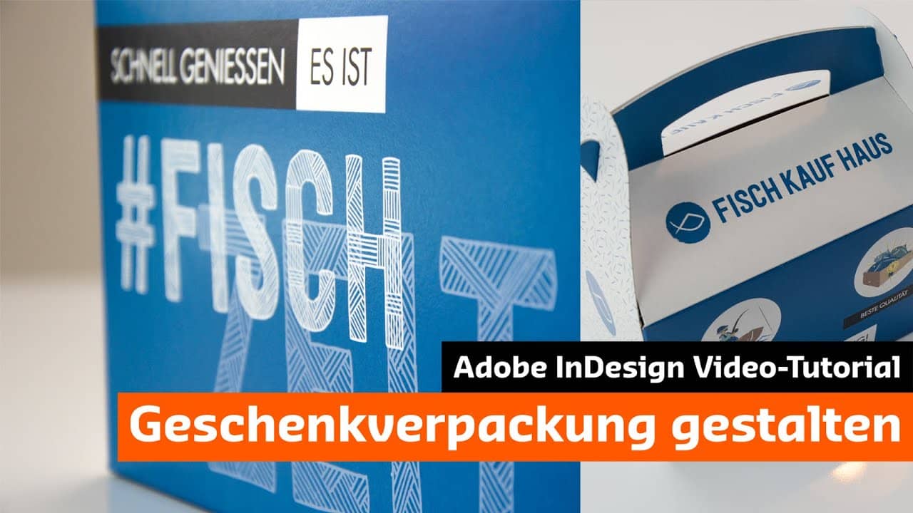 #fisch blau und weisse Geschenkverpackung