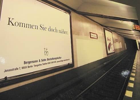 Aussenwerbung Bestattung Bergemann Sohn