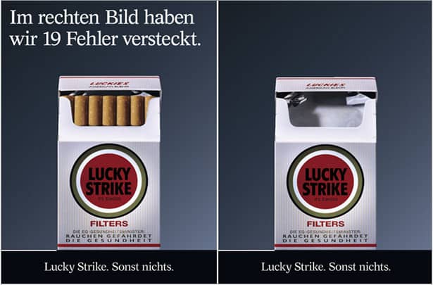 Printwerbung Lucky Strike Plakat 1