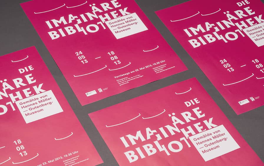 Postergestaltung "Imaginäre Bibliothek" beispiel