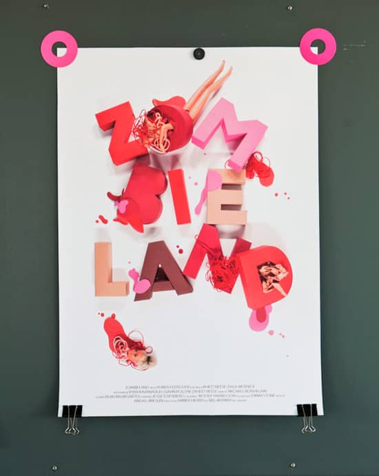 Postergestaltung "Zombieland" beispiel