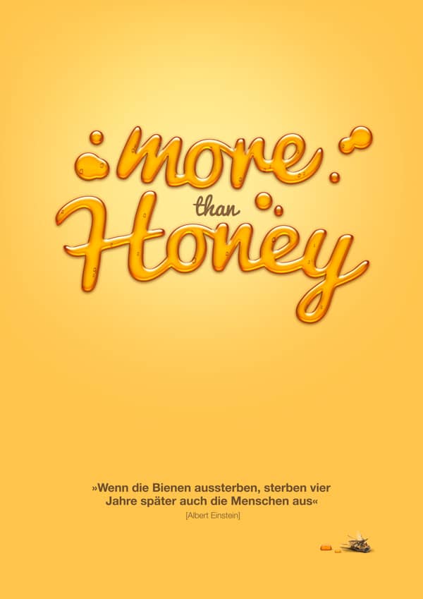 Postergestaltung "More than Honey" beispiel