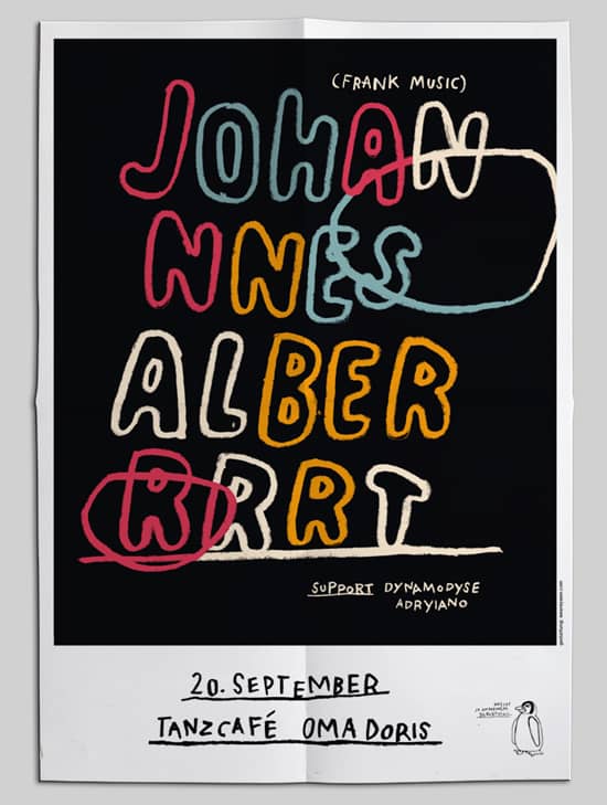 Postergestaltung "WE ARE YAWN" beispiel