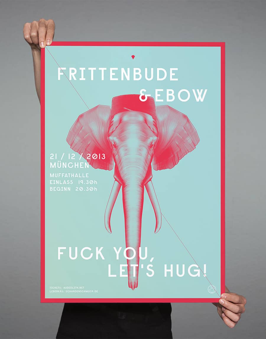 Postergestaltung "Frittenbude & Ebow" beispiel