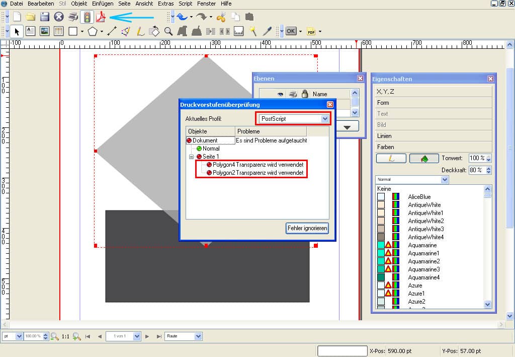 Transparenz in Scribus 3