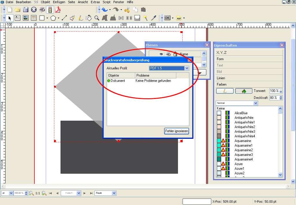 Transparenz in Scribus 4
