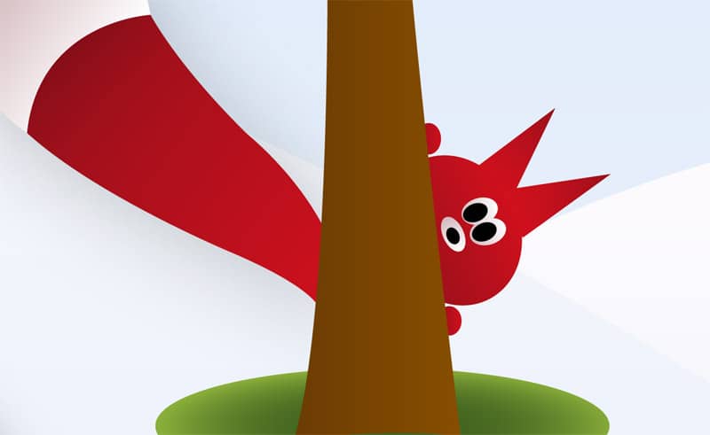 Vektorgrafik stark vergrößert