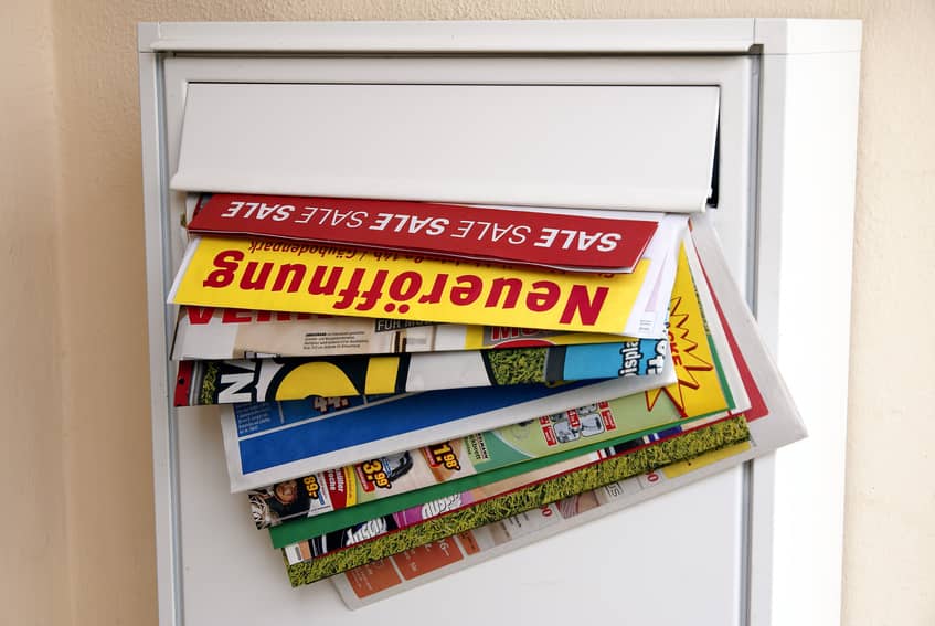 Werbeprospekte Briefkasten