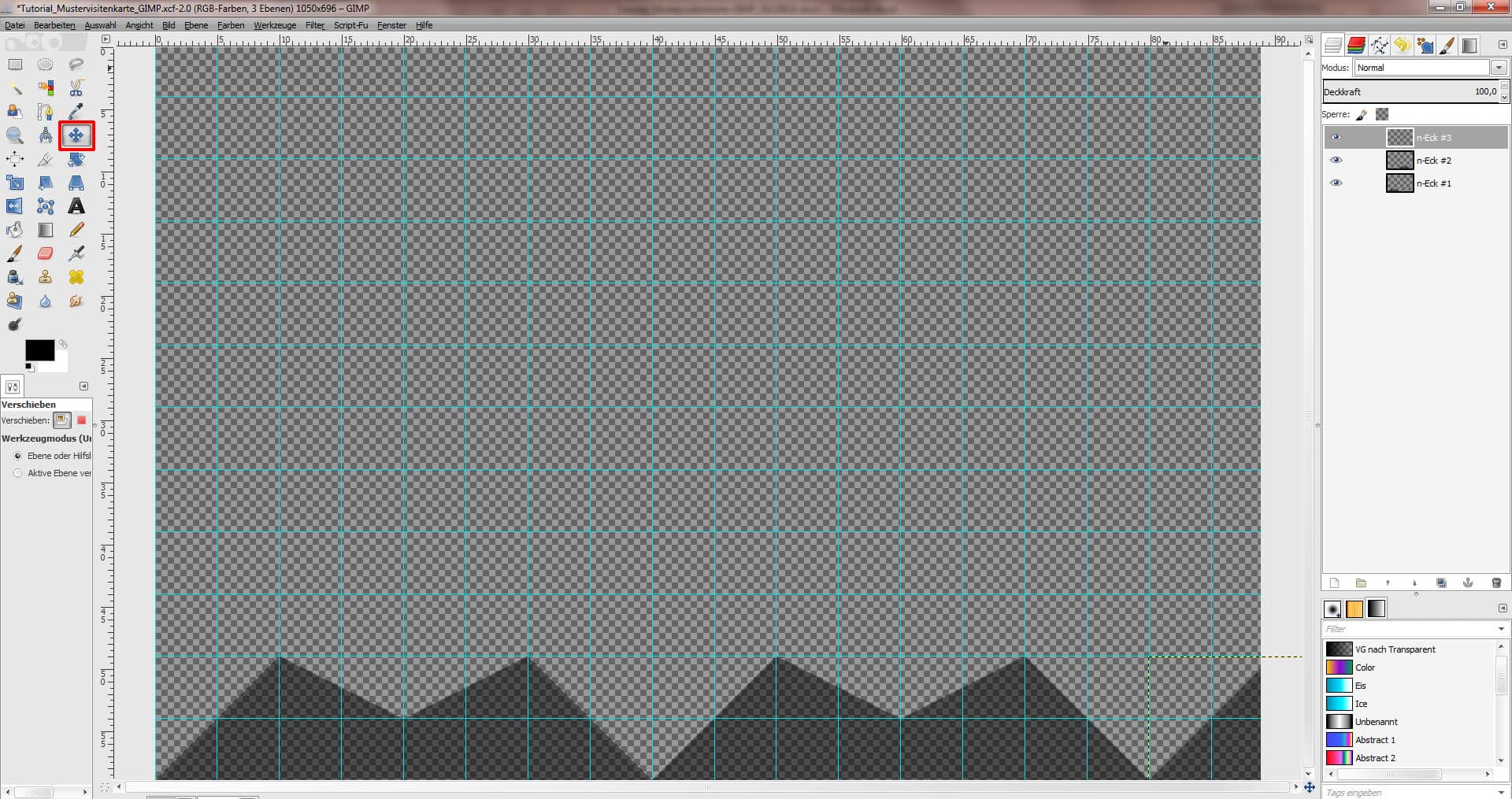 GIMP Tutorial für Visitenkarte Step 4