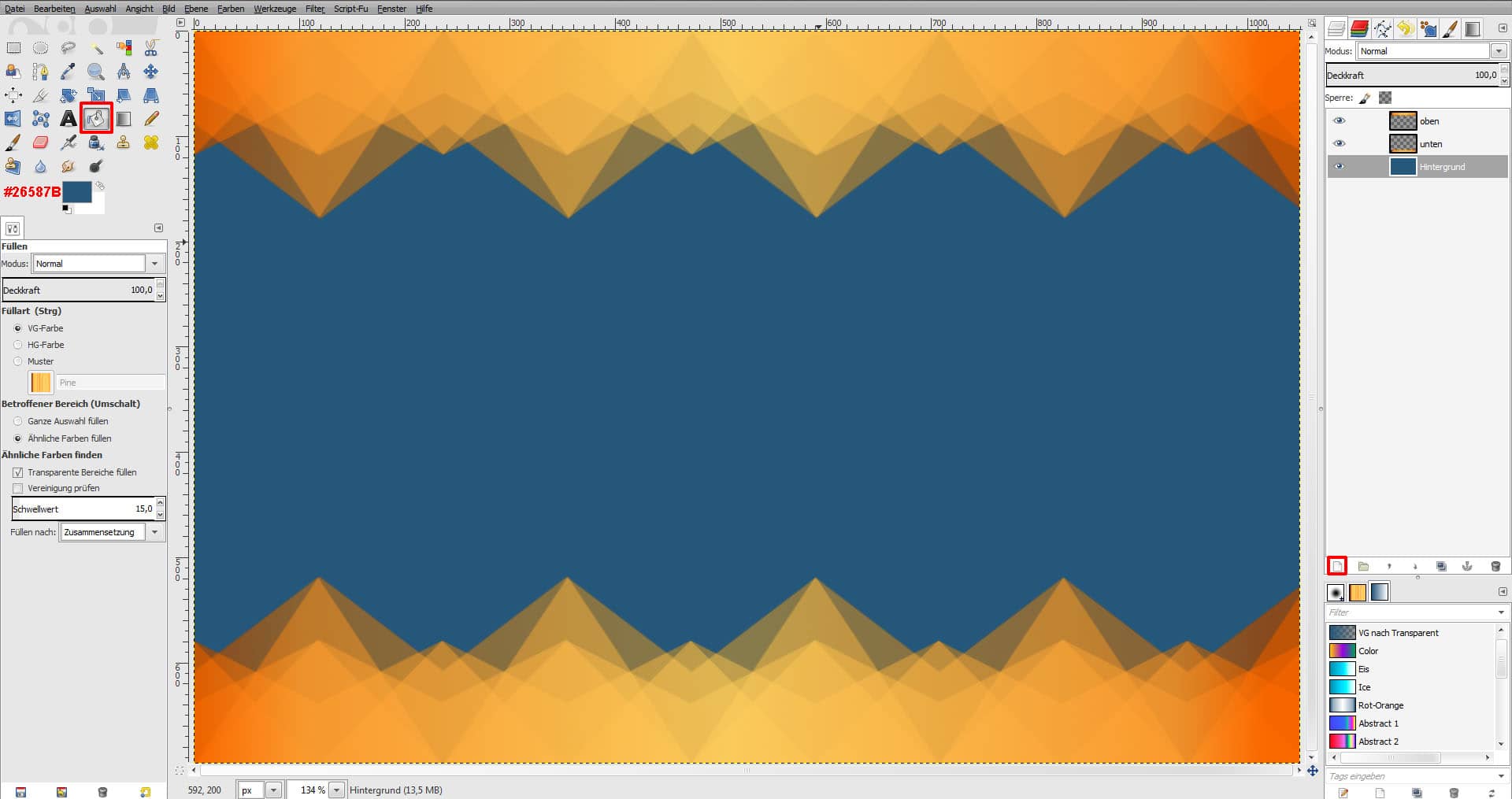 GIMP Tutorial für Visitenkarte Step 11