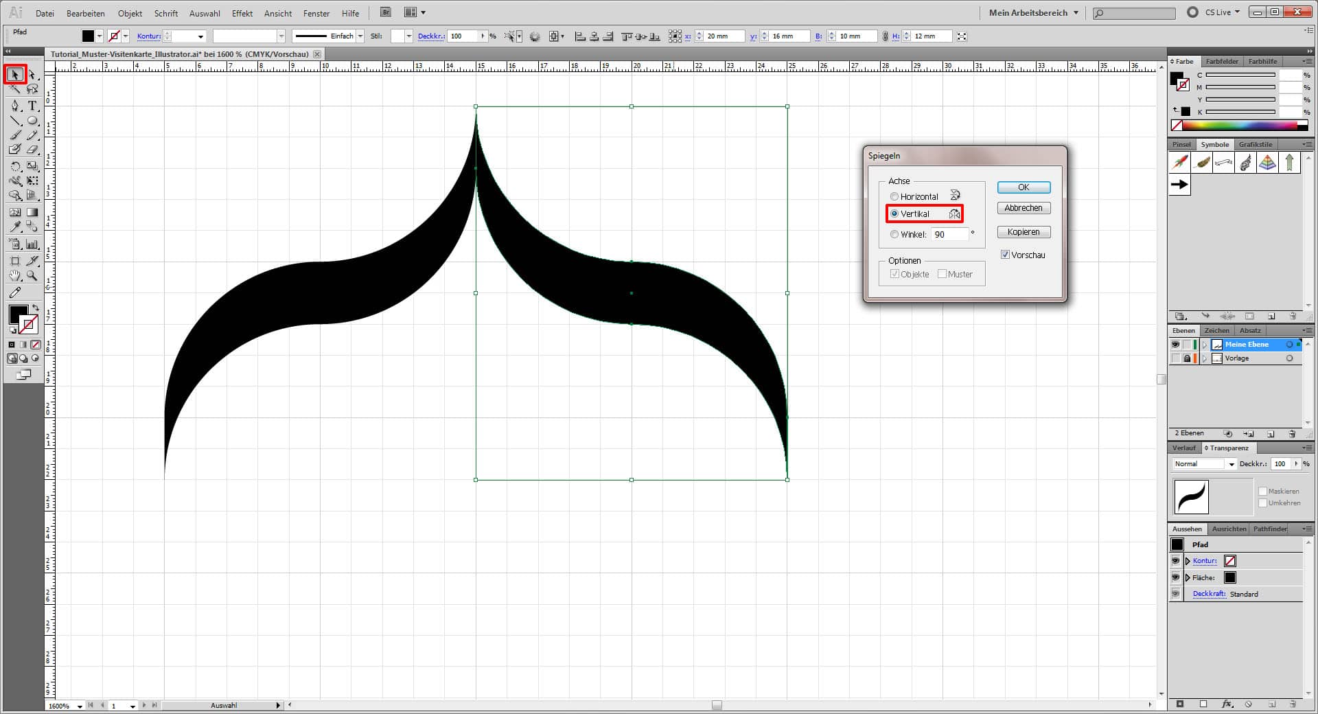 Freitagstutorial: Muster Visitenkarte in Adobe Illustrator (9)