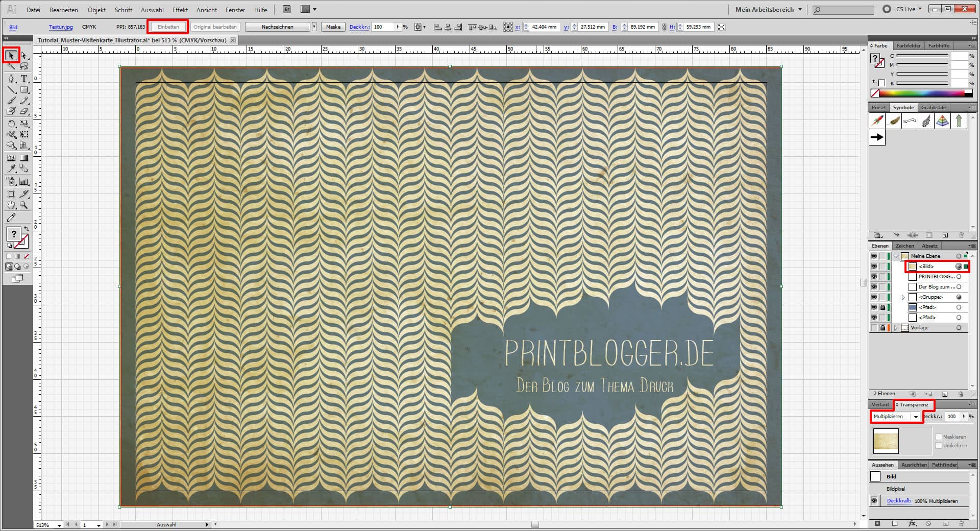 Freitagstutorial: Muster Visitenkarte in Adobe Illustrator (16)