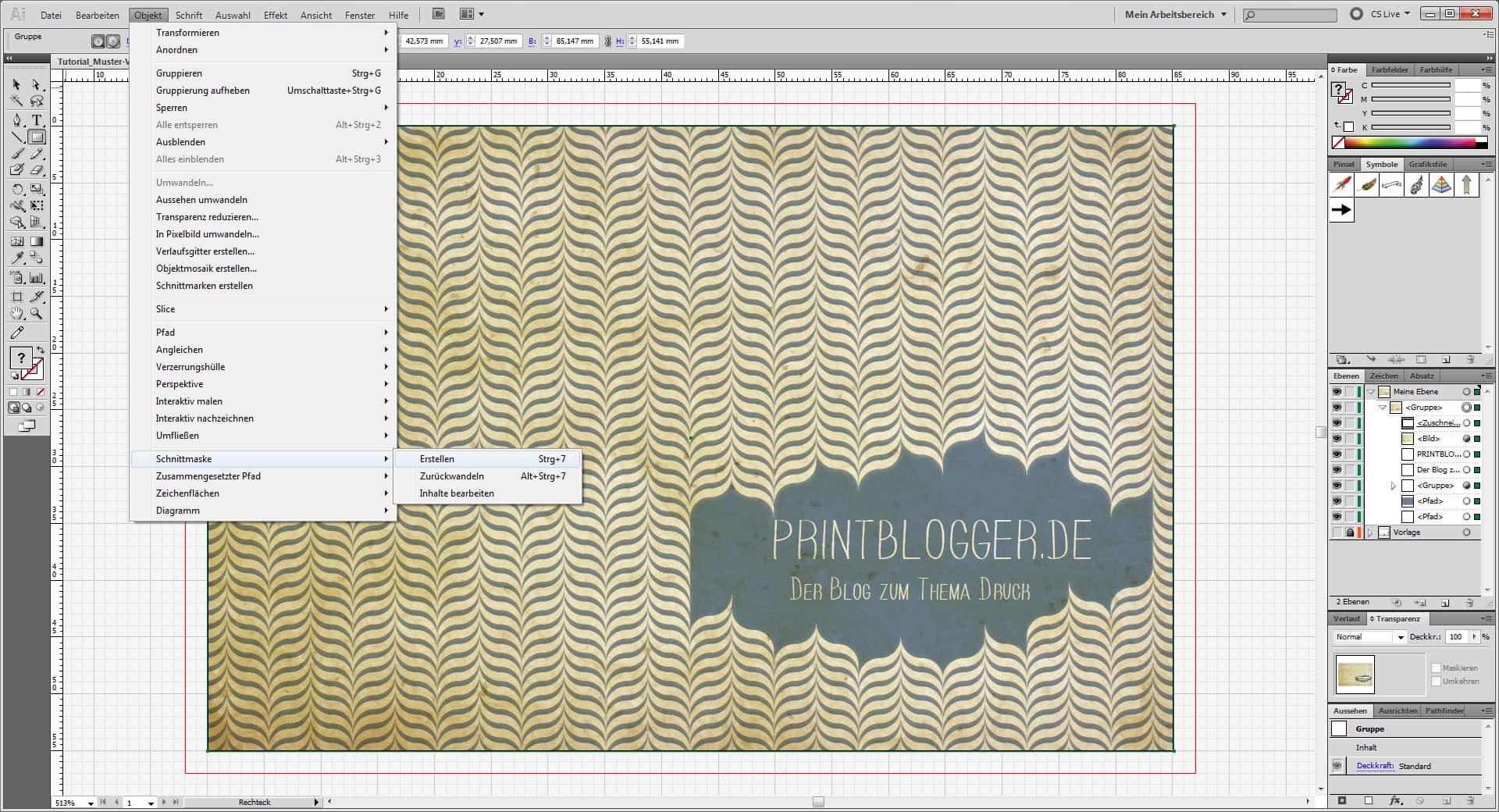 Freitagstutorial: Muster Visitenkarte in Adobe Illustrator (18)