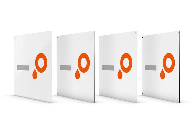 Werbetechnik – Gruppenbild der diversen Schilder