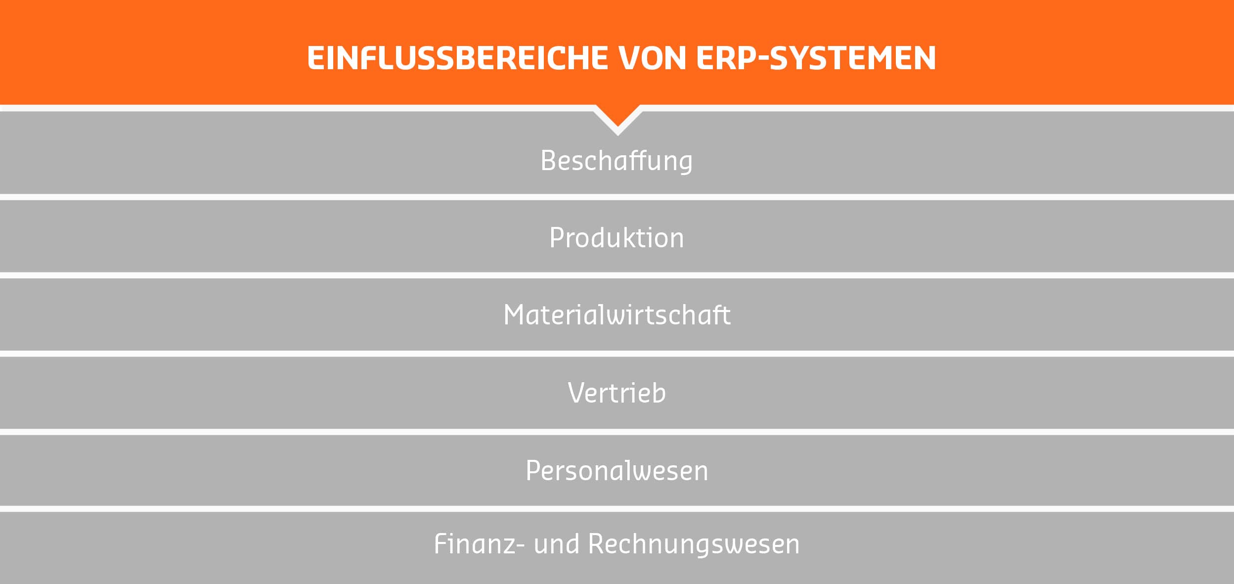 Einflussbereiche von ERP Systemen
