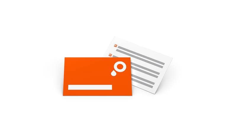 Zweiseitige Terminkarten