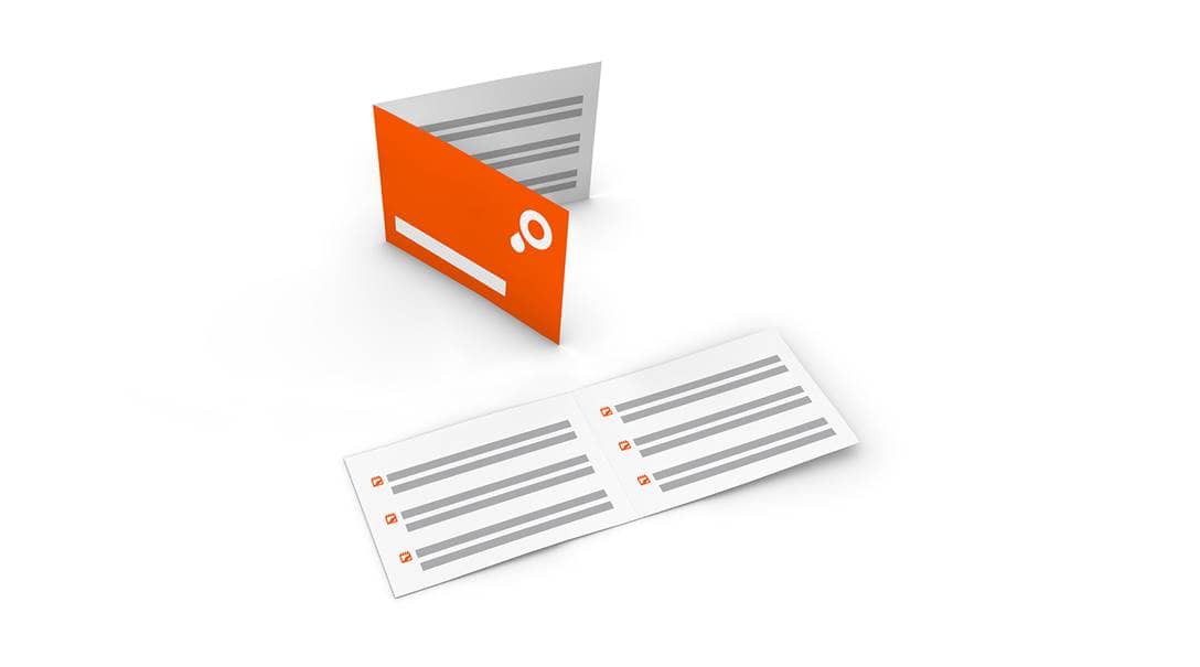 Vierseiten Terminkarten mit Falz