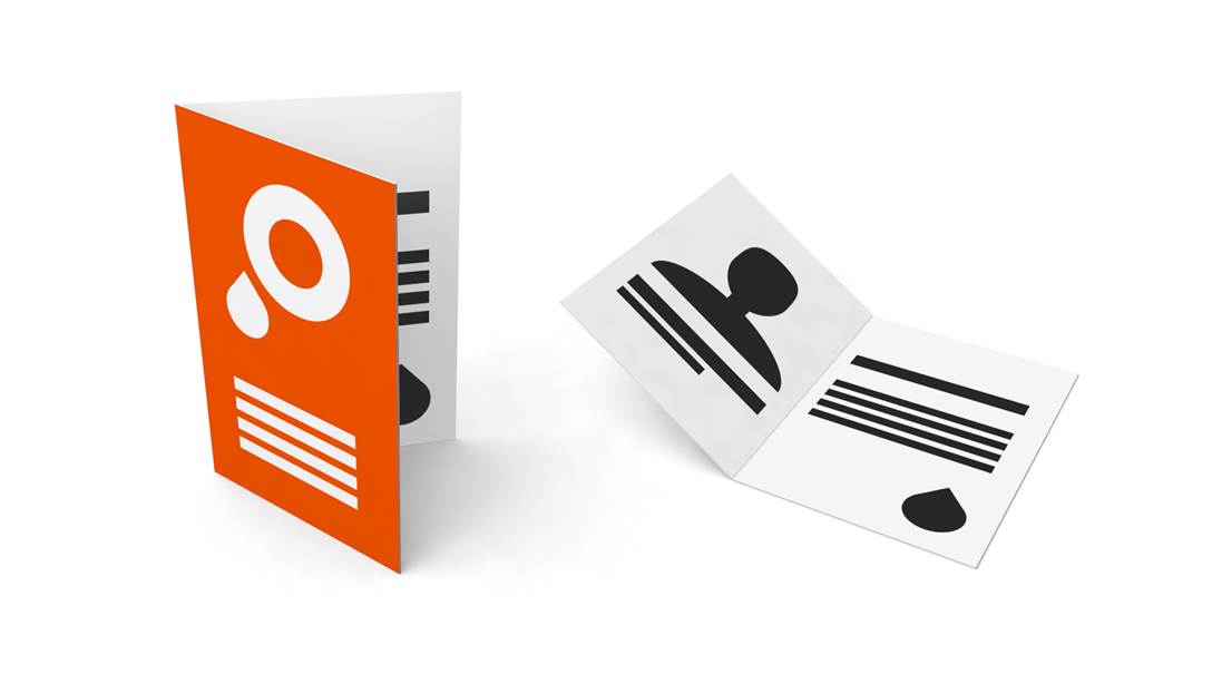 Vierseitige Visitenkarten 4/1 farbig