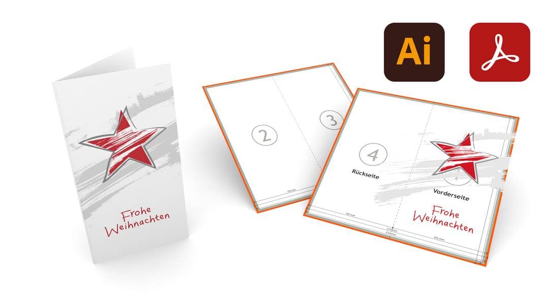 Druckvorlagen für Weihnachtskarten
