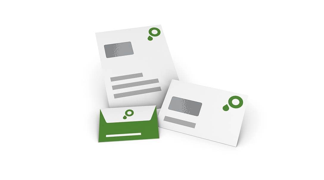 Briefumschläge mit Recycling  und Naturpapier