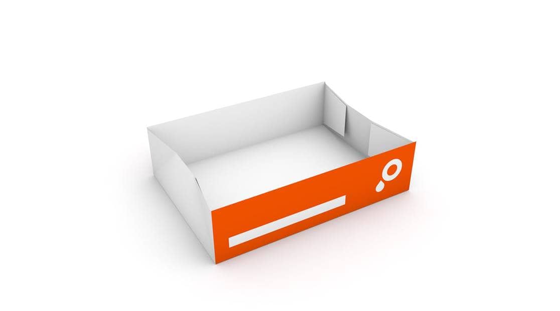 Produktbild Faltschachtel mit 4 Punkt Klebung offen