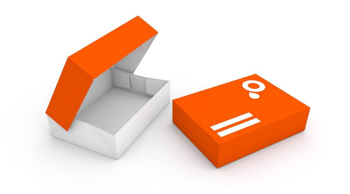 Produktbild Faltschachtel mit 6 Punkt Klebung und Klappdeckel