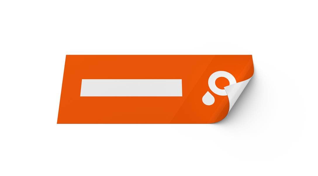 rechteckige Aufkleber