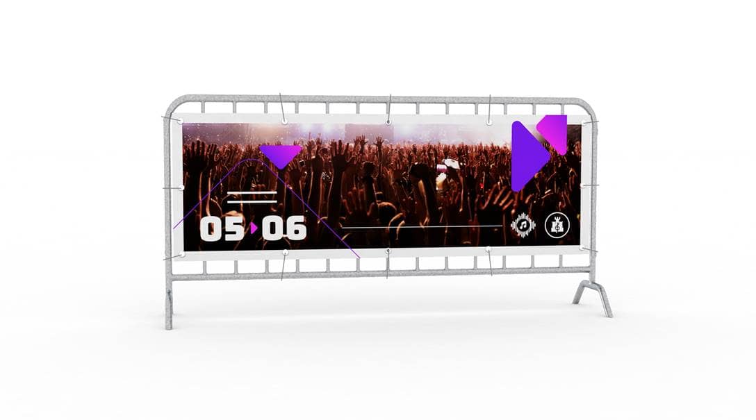 Banner für Absperrgitter