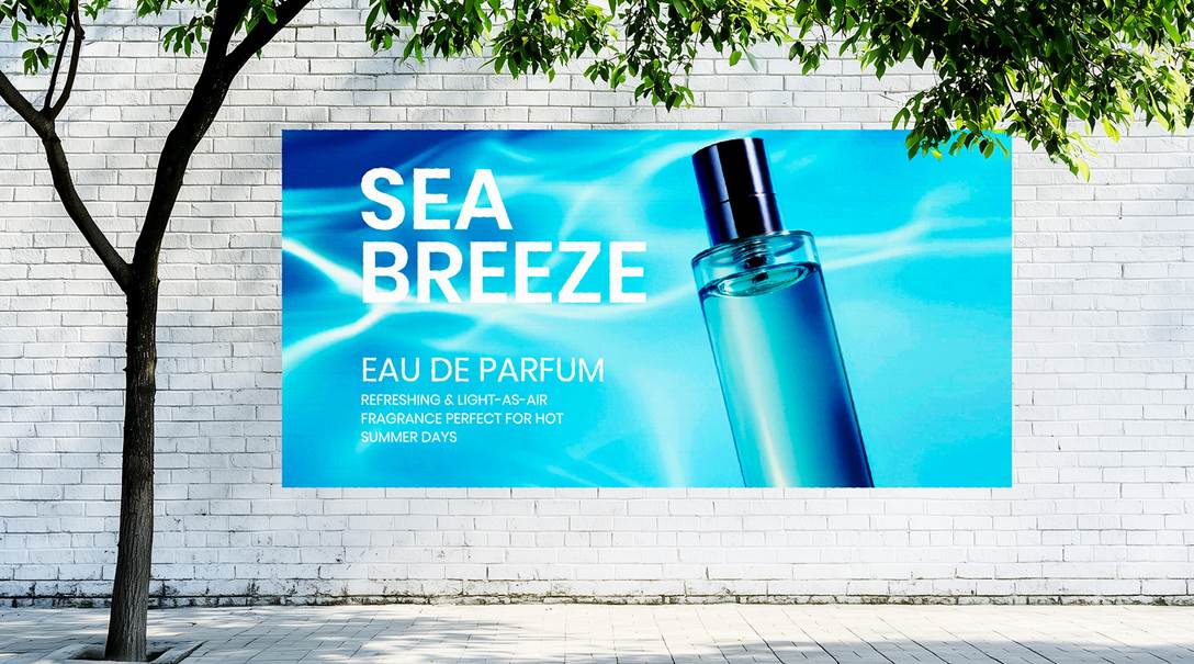 Eine High Tack Folie, die an einer Ziegelwand angebracht ist.