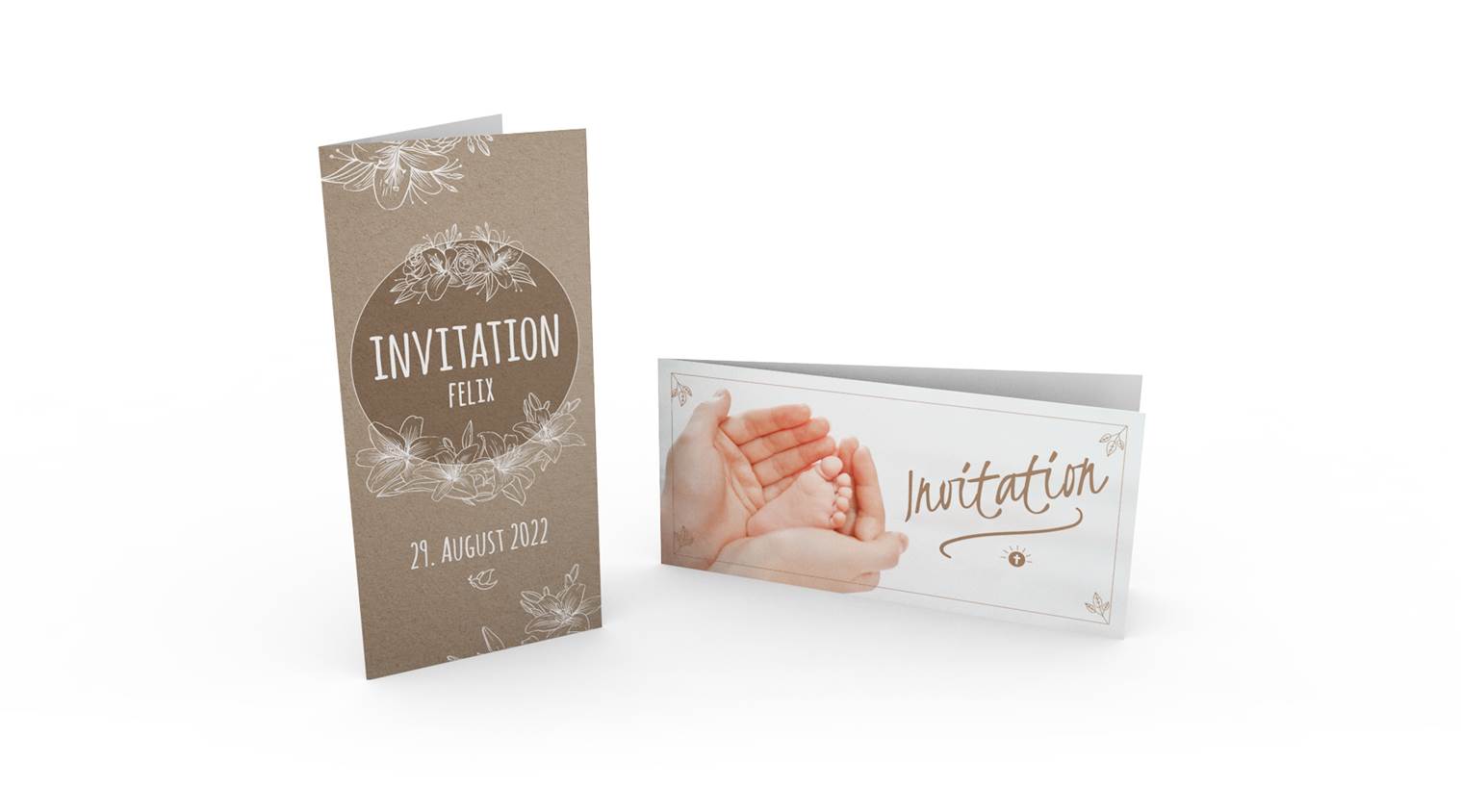 Einladungskarten im DIN lang small Format