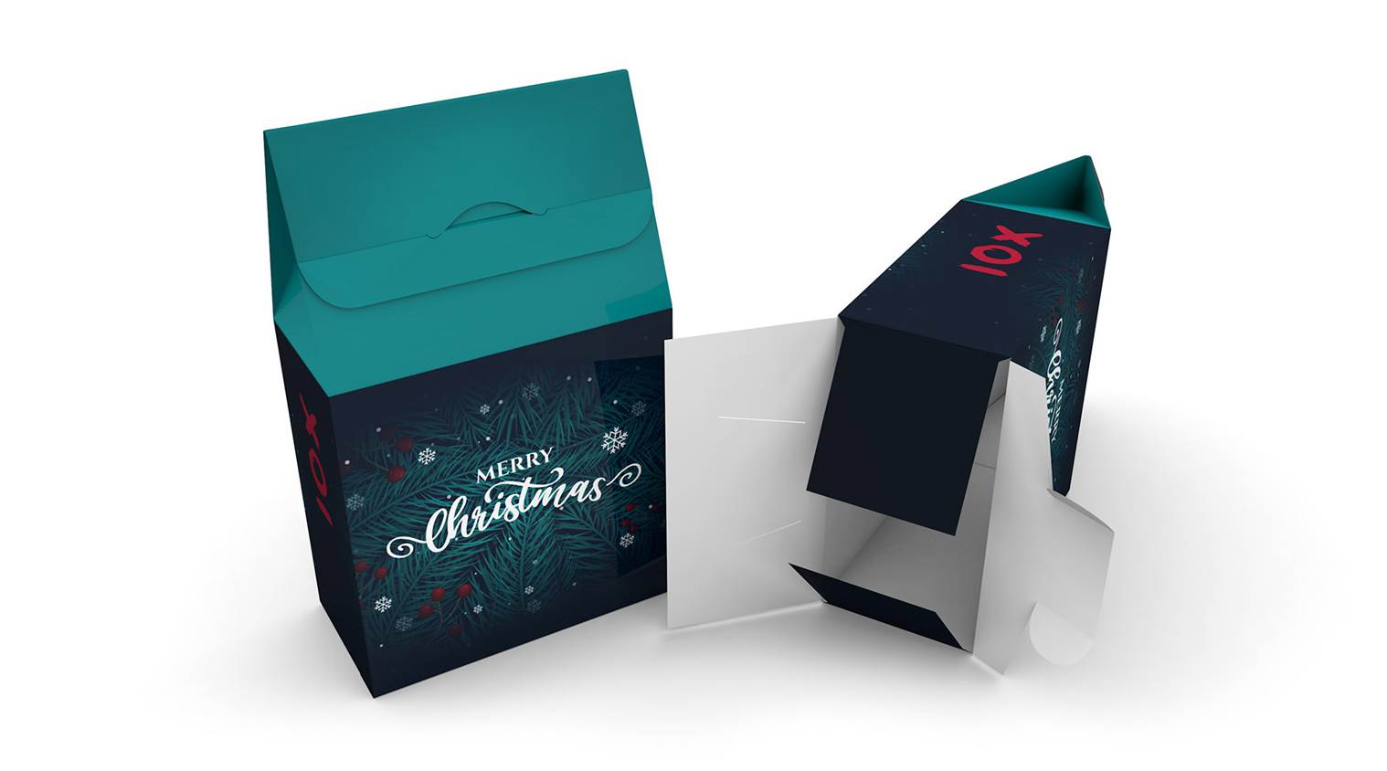 Tütenverpackung im Weihnachtsdesign