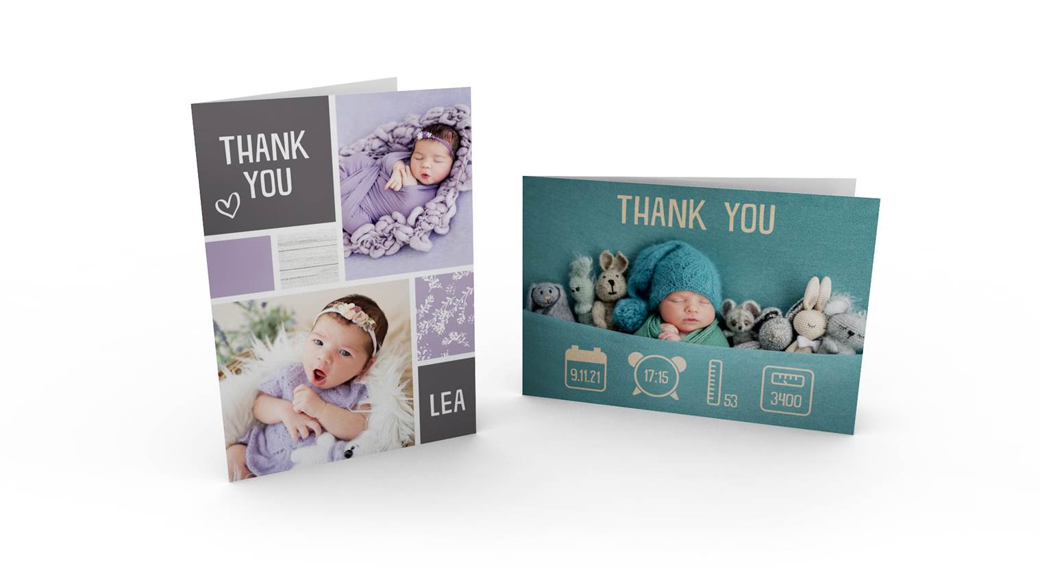 Dankeskarten im DIN A5 Format