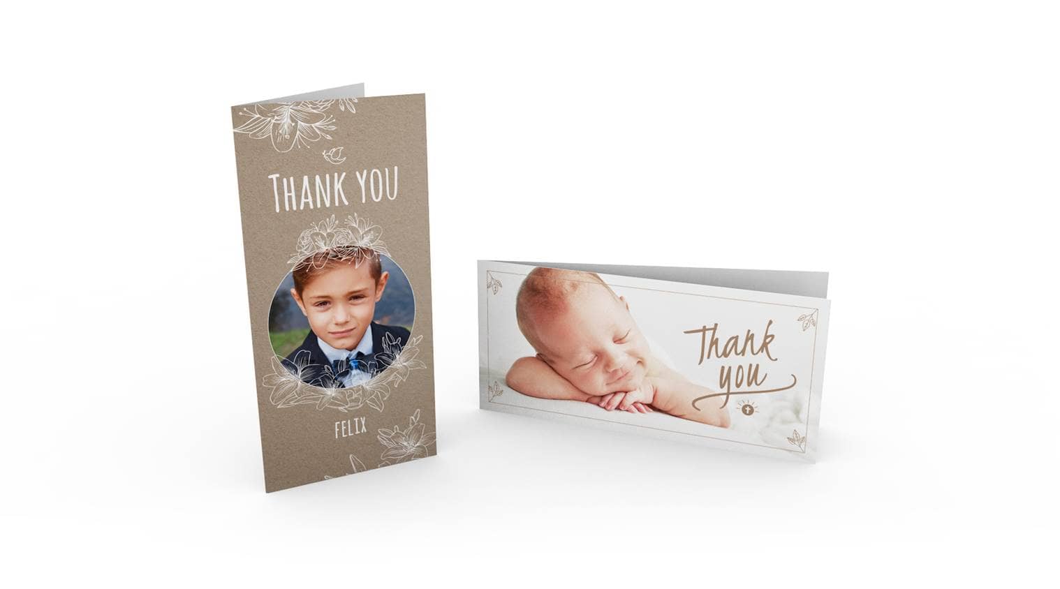 Dankeskarten im DIN lang small Format