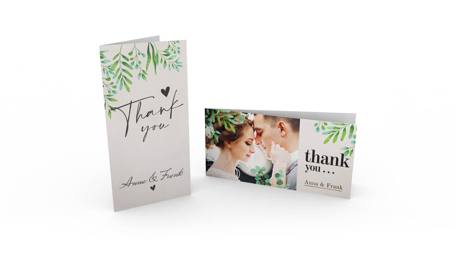 Dankeskarten im DIN lang Format