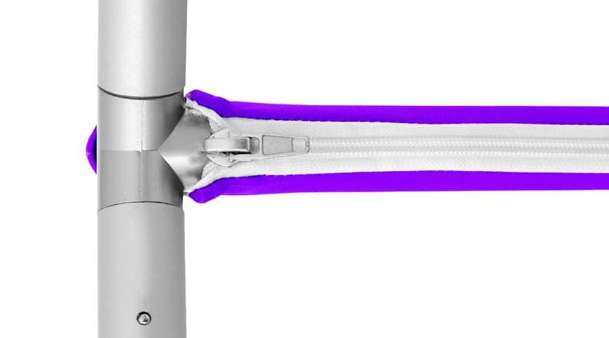 Reißverschluss des Stoffbezugs